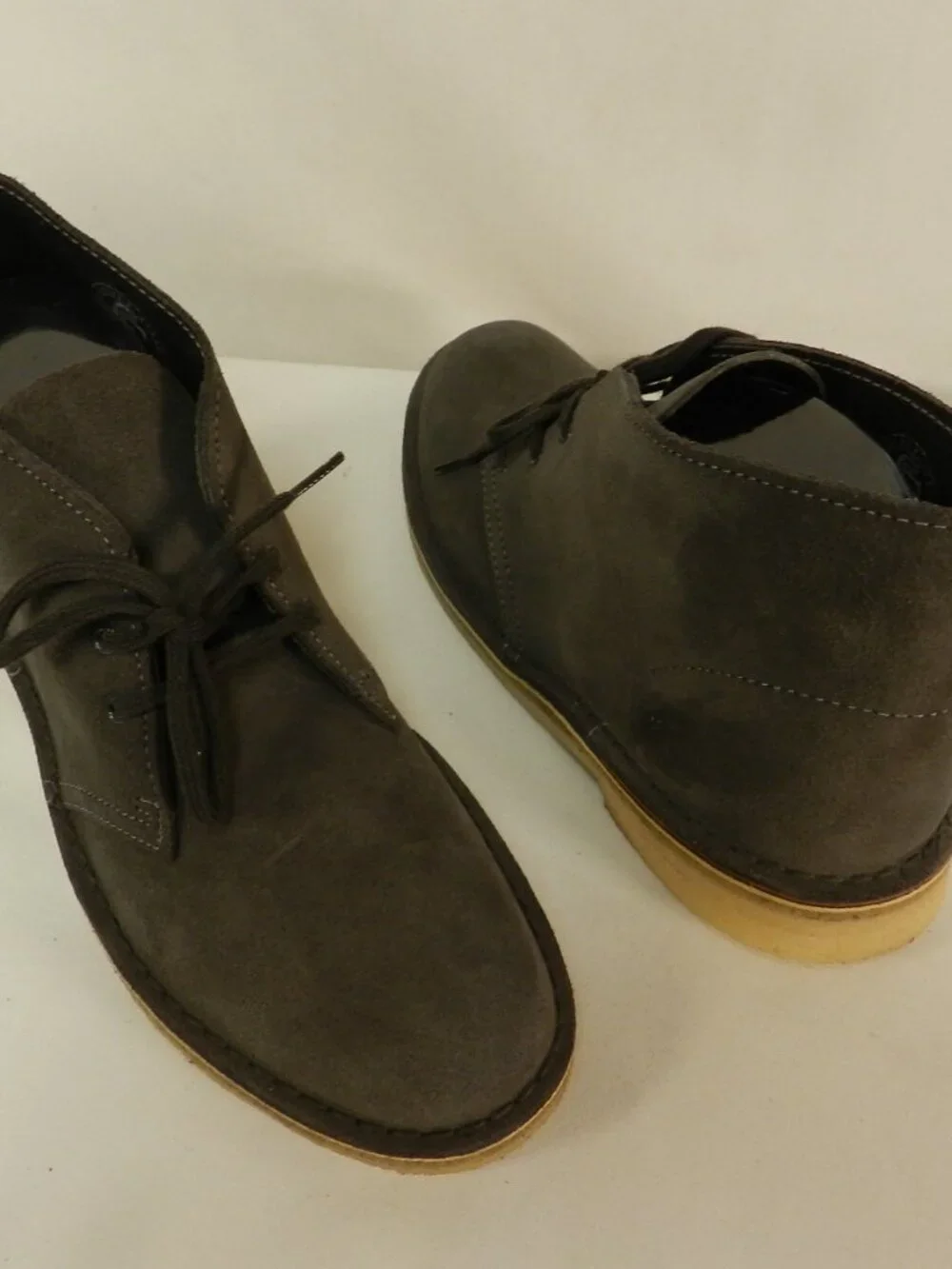 Clarks Suede Desert ankle boots Men lace up slate gray comfort classic Size Sz 7